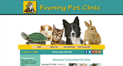 Desktop Screenshot of eveningpetclinic.com